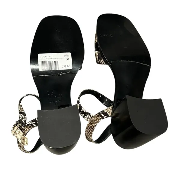 NWT The Kooples Square Toe Block Heel Sandals