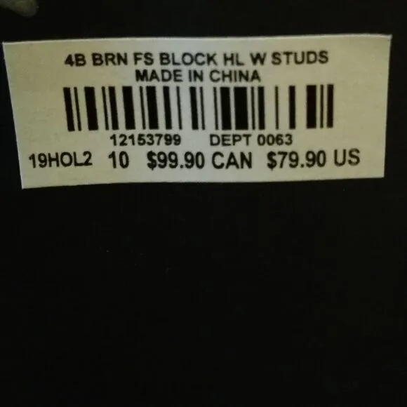 NWT Torrid Faux Suede Block Heel Studded Boots