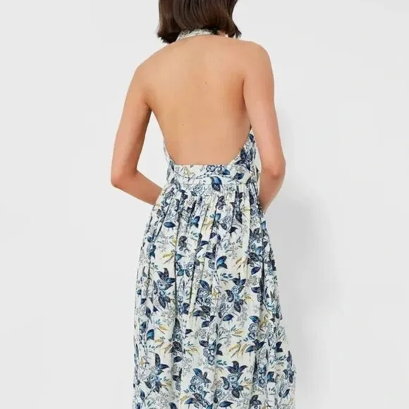 NWT Tuckernuck Larkspur Chintz Lena Dress, Blue &amp; White, Size 6