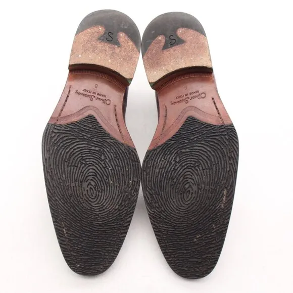 Oliver Sweeney Italy Men's UK 8 Brown Leather Slip On Loafers Shoes