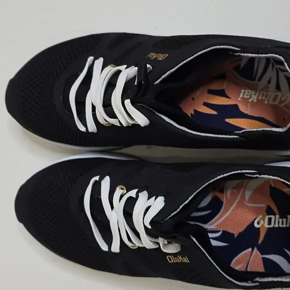 OluKai Huia Athletic Sneaker Women's Black 8
