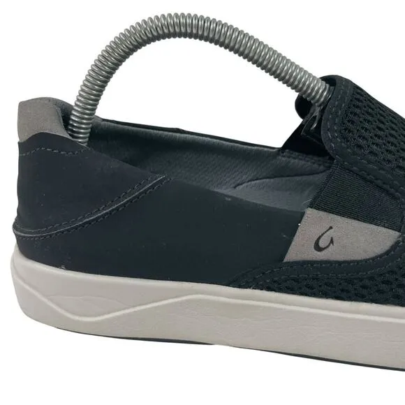 OluKai Lae'Ahi Mens Size 8 Black Casual Slip On Sneaker Shoes