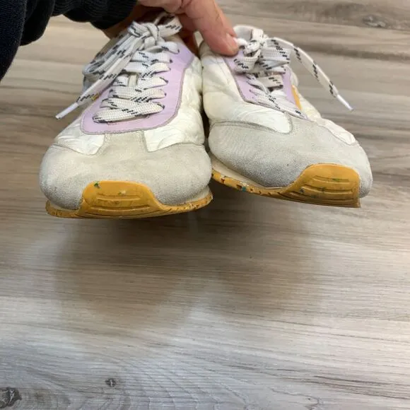 Oncept Tokyo White Cloud Sneakers Speckled Sole Lace-Up Casual Shoes Size 8