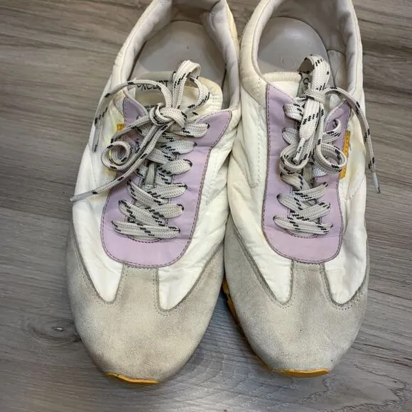 Oncept Tokyo White Cloud Sneakers Speckled Sole Lace-Up Casual Shoes Size 8