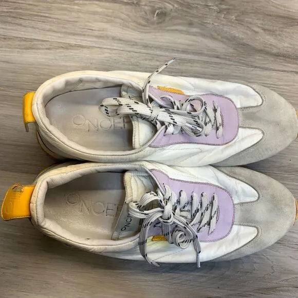 Oncept Tokyo White Cloud Sneakers Speckled Sole Lace-Up Casual Shoes Size 8