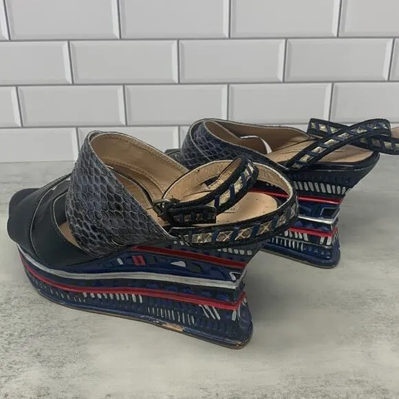 Opening Ceremony Multi Colored Wedge Sandals