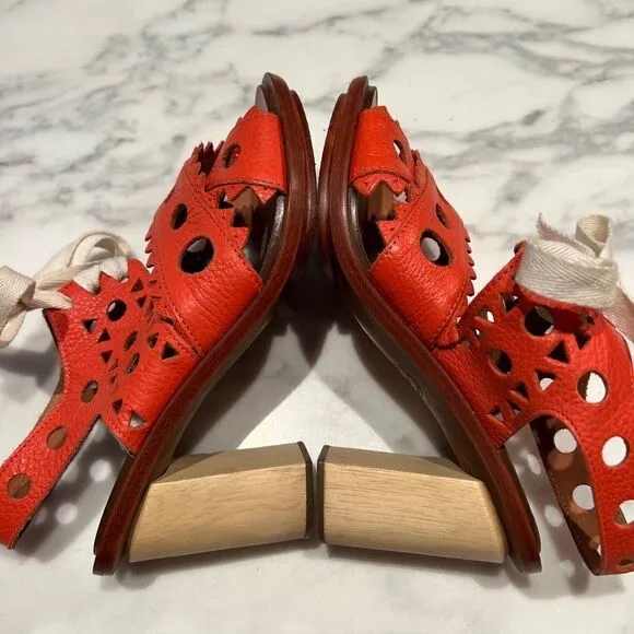 orange heels