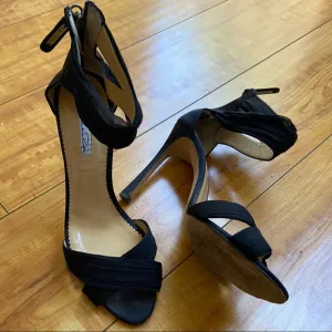 Oscar de la Renta black high heel sandals