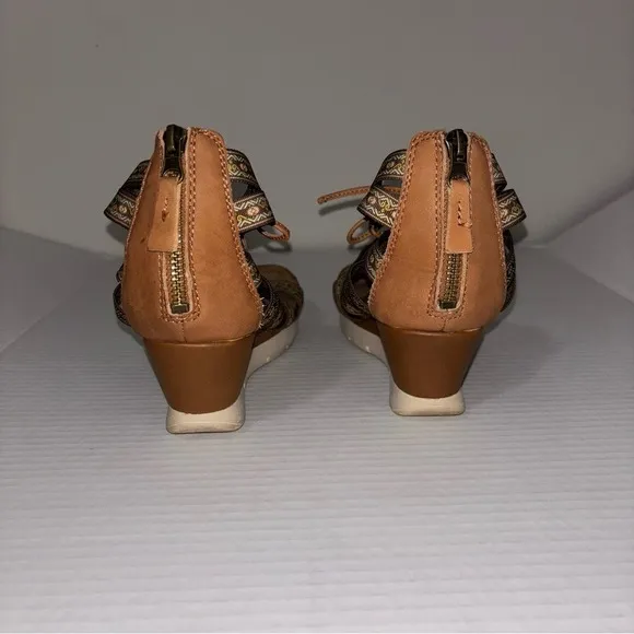 OTBT Way Out Zippered Lace Up Wedge Sandals