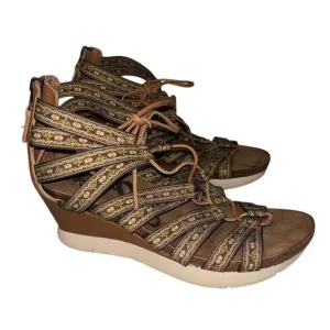 OTBT Way Out Zippered Lace Up Wedge Sandals