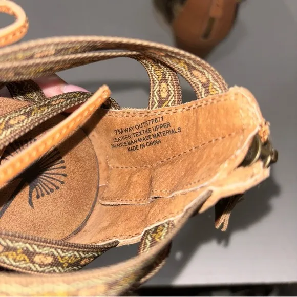 OTBT Way Out Zippered Lace Up Wedge Sandals