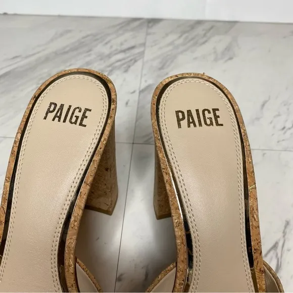 Paige Sloane Cork Heeled Sandal 10