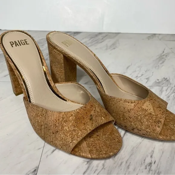 Paige Sloane Cork Heeled Sandal 10