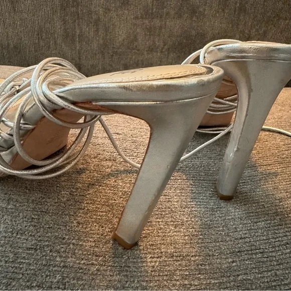 PAIGE Viola Ankle Tie Strappy High Heel Sandals 7