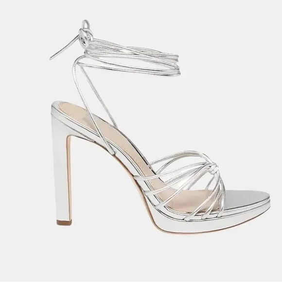 PAIGE Viola Ankle Tie Strappy High Heel Sandals 7