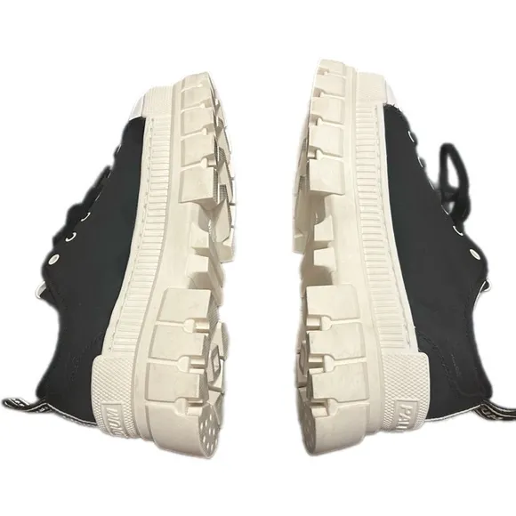 Palladium Revolt Lo Tx Black &amp; White Platform Shoes