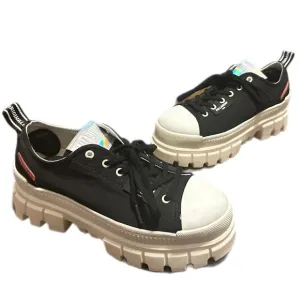 Palladium Revolt Lo Tx Black &amp; White Platform Shoes