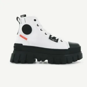 Palladium SIZE 7.5 White and Black REVOLT Platform Sneakers, New I…