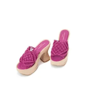 PALOMA BARCELO Womens Pink 2-1/2&quot; Platform Salma Almond Flare Shoes 39