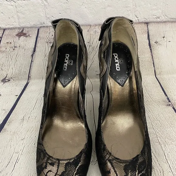 Panta High Heel leather Lace Shoes Size 37/7usa
