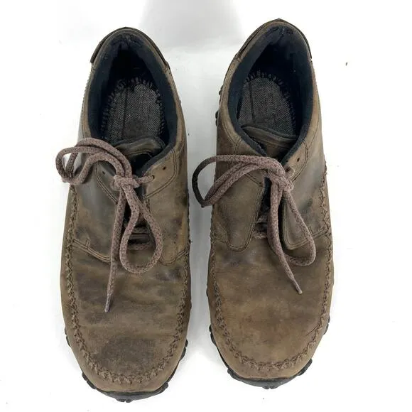 Patagonia Men's Cabot Velvet Brown Leather Lace-Up Casual Shoes 9.5 Vibram Soles