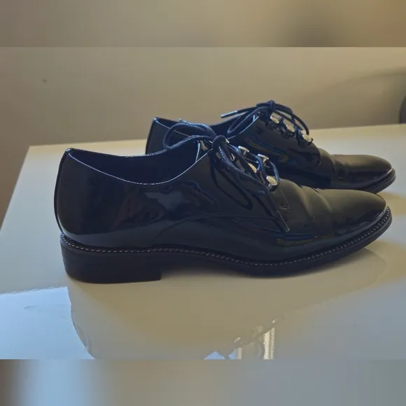 Patent black Derbies loafers french brand