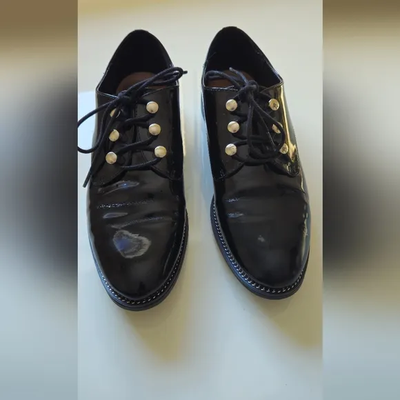 Patent black Derbies loafers french brand