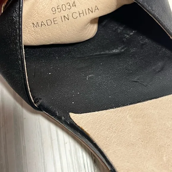 Patricia green black sandals low heel size 8