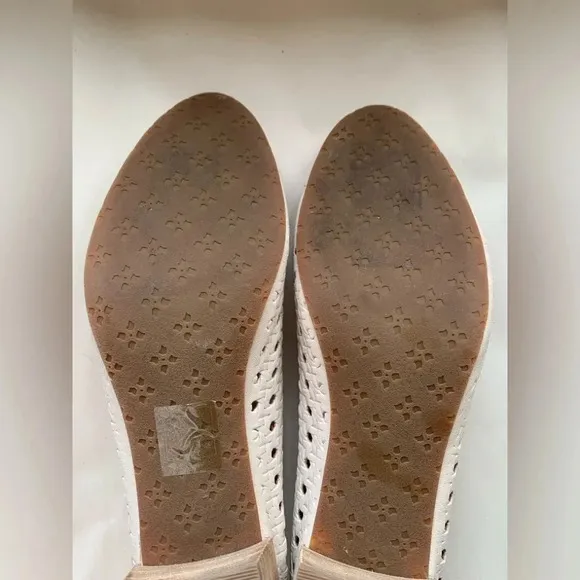 Patricia Nash Shoes WomensAllegra Woven Leather BlockHeel Pumps Cream Size 10