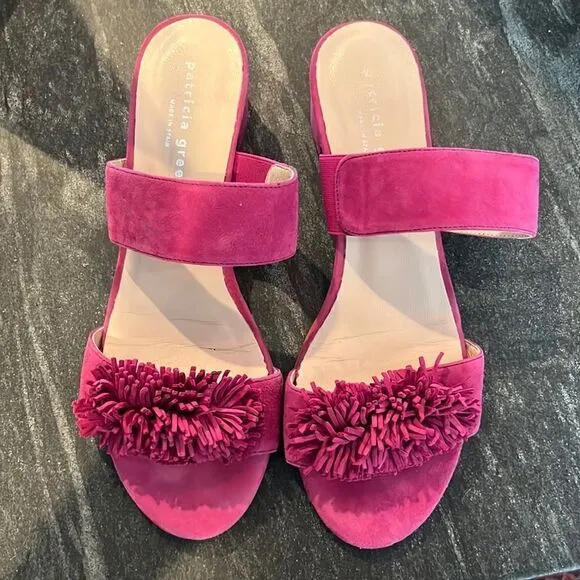 Patricia Green Pink Suede Sandals