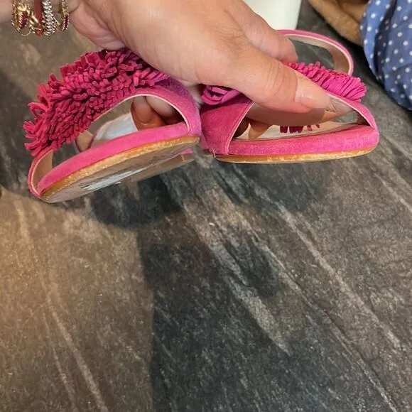 Patricia Green Pink Suede Sandals