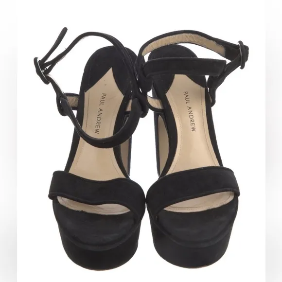 Paul Andrew Black Platform Heels