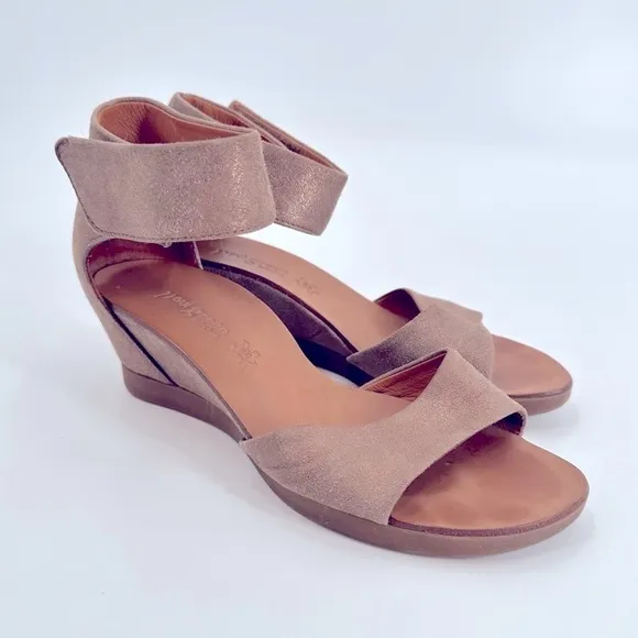 Paul Green Low Wedge Ankle Strap Sandals US 7.5 UK 5