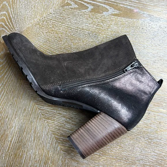 PAUL GREEN Paul Brown Leather Heel Booties 39