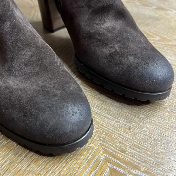 PAUL GREEN Paul Brown Leather Heel Booties 39