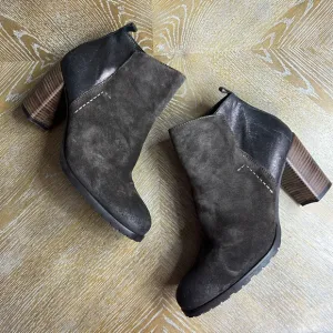 PAUL GREEN Paul Brown Leather Heel Booties 39