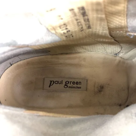 Paul Green Women's Size UK 6.5 (US 9) Wyatt Taupe Leather Buckle Ankle Booties
