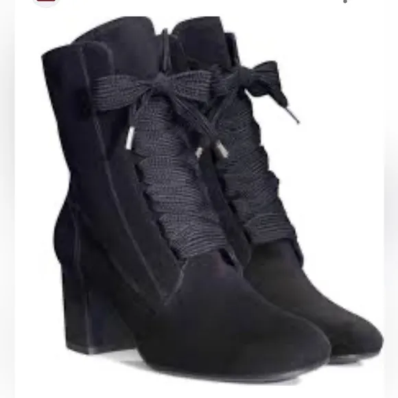 PAUL GREENE | Lace up Booties w/ Block Heel 2.5”