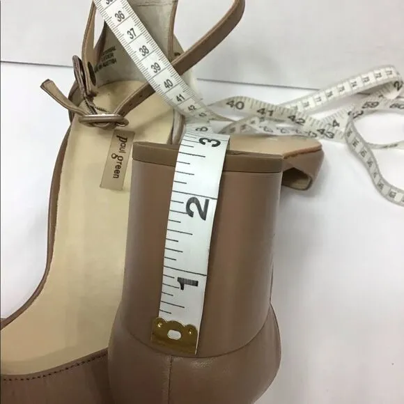 Paul Green Leather Augusta Block Heel Sandal