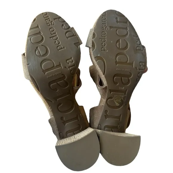 Pedro Garcia &quot;Nara&quot; Suede Block Heel Sandals 38.5