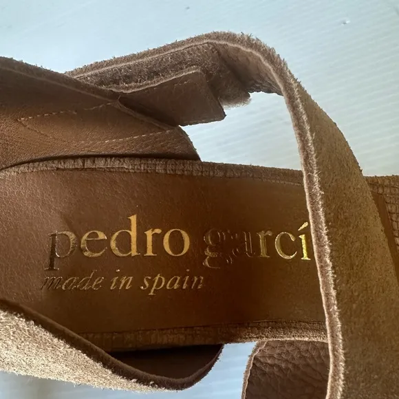 Pedro Garcia &quot;Nara&quot; Suede Block Heel Sandals 38.5