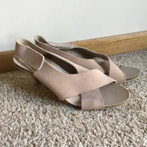 Pedro Garcia Libby Criss-Cross Mid Heel Sandals
