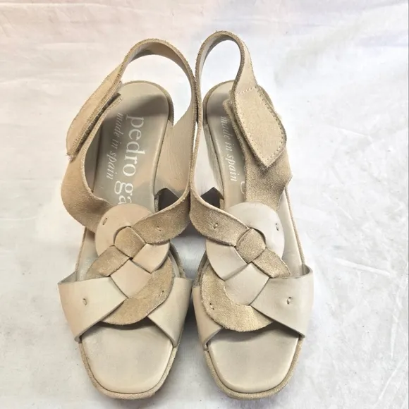 Pedro Garcia Women's Size 36 Suede Leather Wedge Platform Sandals