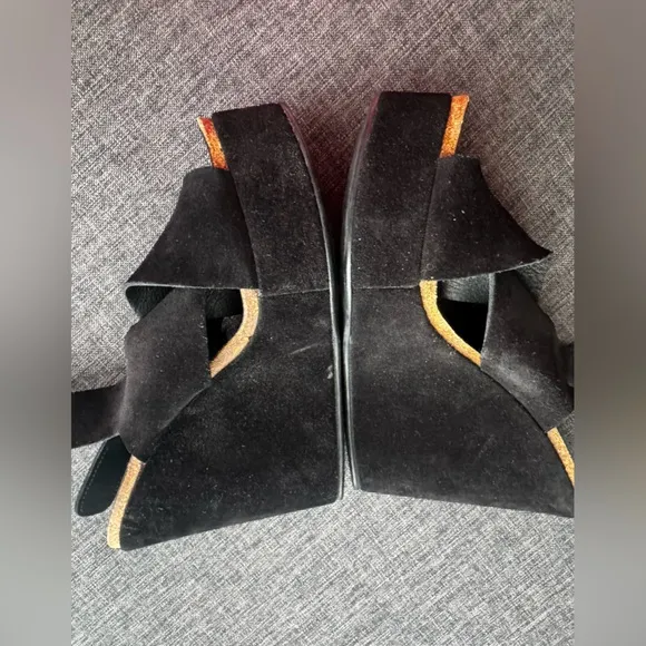 Pedro GarciaDenia Crossover Wedge Sandals Size 9