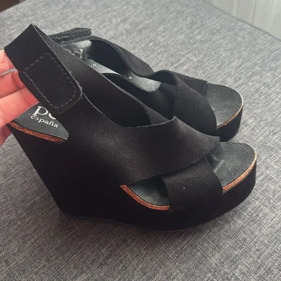 Pedro GarciaDenia Crossover Wedge Sandals Size 9