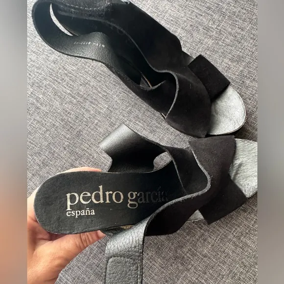 Pedro GarciaDenia Crossover Wedge Sandals Size 9