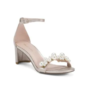 PELLE MODA Platinum/gold Leather Vacie Occasion Sandals