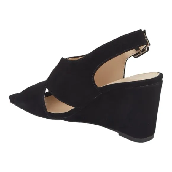 Pelle Moda Women’s Rina Wedge Sandal | Black | US 7