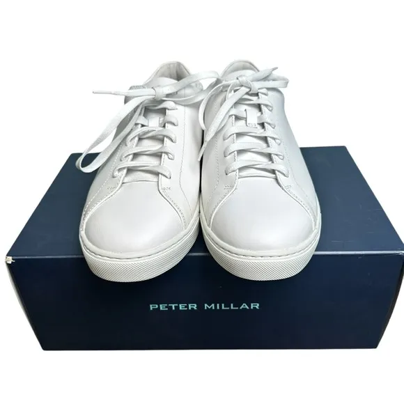 Peter Millar Vantage Lite Sneakers White Mens 12 Golf Casual Shoes New In Box