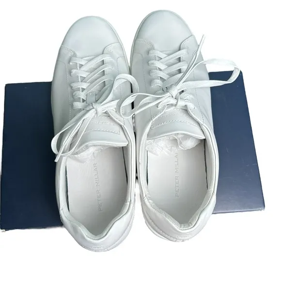 Peter Millar Vantage Lite Sneakers White Mens 12 Golf Casual Shoes New In Box